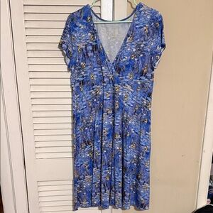 V-Neck Dress Inspired by Claude Monet's "The Water Lilies"